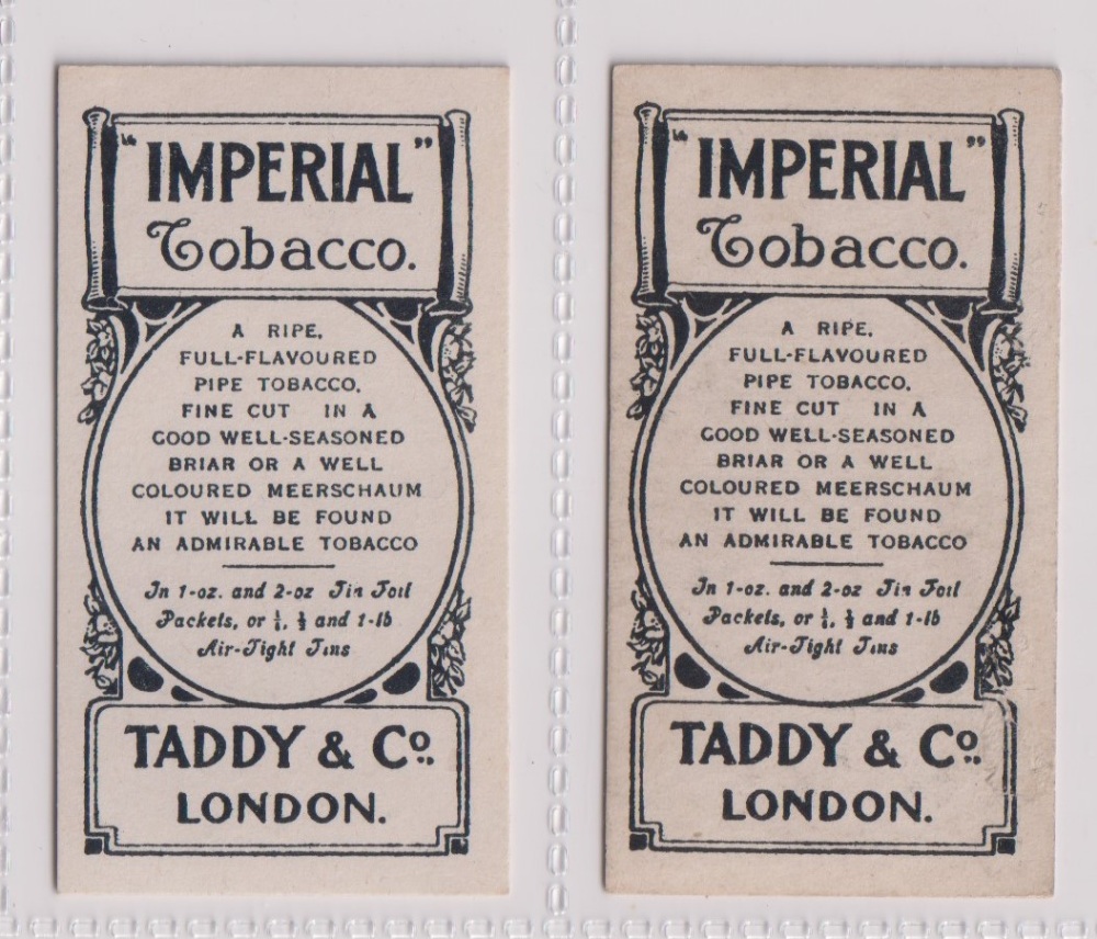Cigarette cards, Taddy, County Cricketers, Lancashire, two cards, Mr. A.H. Hornby & H. Makepeace ( - Image 2 of 2