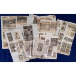 Football autographs etc, Manchester City 1940's, a selection of cuttings several relating to Frank