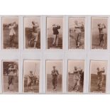 Cigarette cards, Millhoff & Co, Famous Golfers (set, 27 cards) inc. Bobby Jones (gd/vg)