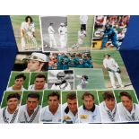 Cricket press photographs, New Zealand, a collection of 55+ colour & b/w photos, various sizes,