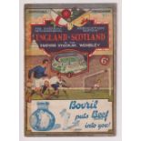 Football programme, England v Scotland, 9th April 1932 (tape mark residue to edge, age toning,