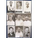 Football postcards, Swansea Town FC, a collection of 9 photographic portrait postcards by Wilkes &