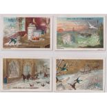 Trade cards, Liebig, Winter Scenes, ref S154, German edition (set, 6 cards) (some slight marks to