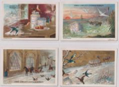 Trade cards, Liebig, Winter Scenes, ref S154, German edition (set, 6 cards) (some slight marks to