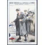 Postcard, Suffragettes, scarce French Advert for French Union of Women’s Suffrage (unused, vg) (1)