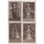 Rock & Co. London, 4 lithograph (after engravings), 1860s Royalty cards to comprise 'England's Hope'