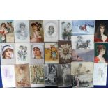 Postcards, a mixed selection of approx. 300 glamour related cards inc. large letters, comic,