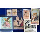 Advertising, Tobacco, labels, programmes and advertising cards to comprise Kinney Bros. die cut