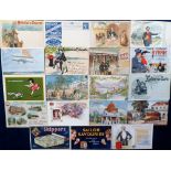 Postcards, Advertising, a collection of approx. 36 UK and foreign product advertising cards, with