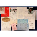 Cricket, selection inc. small autograph albums with a few individual autographs, laid down, inc.