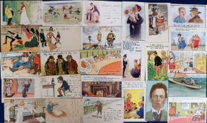 Postcards, Comic, a collection of approx. 120 artist-drawn comic cards, early to mid period, artists