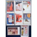 Postcards, a selection of 8 theatre poster ads, all printed by David Allen inc. The Toreador (4