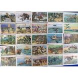 Trade cards, Spain, Eduardo Chocolates, 'El Hombre Y Las Fieras' (Man & Beasts), 'XL' size (set,