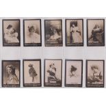 Cigarette cards, Ogden's, Guinea Gold, Actresses, Base M, 124 cards, all with initials starting '