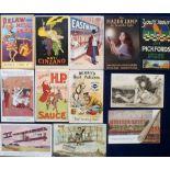 Postcards, Advertising, selection of 12 cards , inc. Asti Cinzano art deco, Chicoree Arlatte art