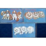 Postcards, Wain, a 3 card selection of Louis Wain illustrated cards of cats published by Tuck in the