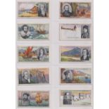 Cigarette cards, Smith's, Famous Explorers, (set, 50 cards) (mixed backs) (some sl staining to