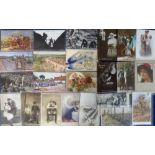 Postcards, a mixed mainly WW1 Military collection of approx. 170 cards inc. patriotic, comic,