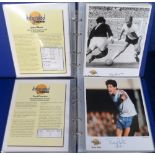 Football autographs, 'Autographed Editions', a collection of 90 colour & b/w images of iconic