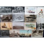 Postcards, selection of 15 cards, RP's & printed inc. London & North Western Railway steam lorry &