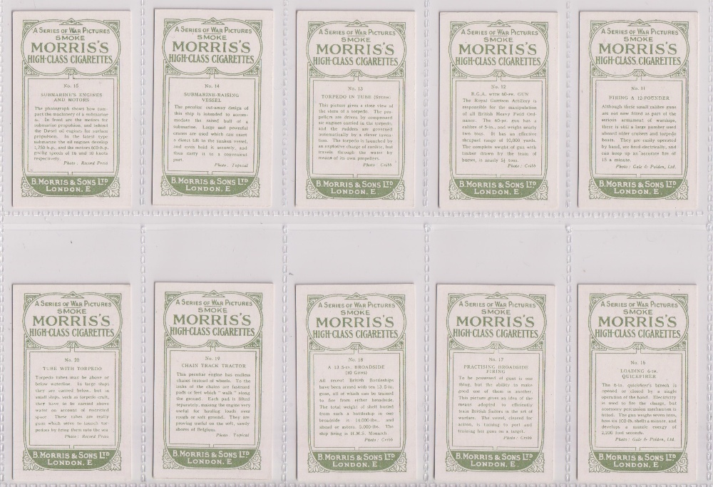 Cigarette cards, Morris, War Pictures (set, 25 cards) (mostly vg) - Image 4 of 8
