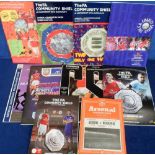 Football programmes, Arsenal in the Charity Shield / Community Shiels, 10 programmes all involving