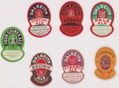 Beer labels, McLennan & Urquhart, Dalkeith, Edinburgh, , a selection of 5 shaped vertical ovals,