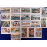 Trade cards, Spain, Pi Chocolates, two sets, The War in the Air & The War on the Sea, 10 cards in