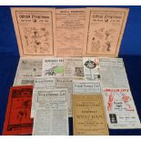 Football programmes, selection of 15 programmes, 1930's/40's inc. Tottenham v Portsmouth 1933/4,