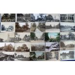 Postcards, a selection of approx. 100 cards of London Suburbs. RPs include Oxford St (aerial