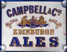 Breweriana, Victorian poster for 'Campbell & Co. Edinburgh Ales - Brewers to Her Majesty', mainly