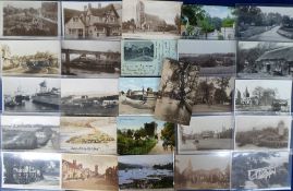 Postcards, Topographical, an assortment of approx. 78 printed cards and RPs inc. Hampshire,