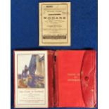 Ephemera, gold embossed, red leather pocket book with lavish colour advertisements containing '