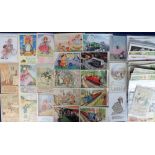 Postcards, a selection of approx. 85 cards, mainly illustrated cards of teddies, Thomas the Tank