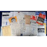 Football programmes, teamsheets etc, a collection of 45+ single sheet programmes, 4 page issues,