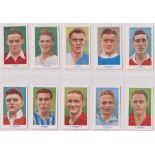 Cigarette cards, Hill's, Famous Footballers (Coloured, Archer) (set, 50 cards) (vg/ex)
