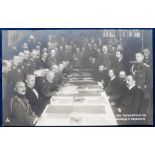 Postcard, Peace Treaty, WW1 RP, 3rd March 1918, Leopold of Bavaria with Soviet Russians at Brest-