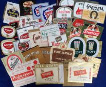 Beer labels, USA, a comprehensive mixed selection of 100+ labels, various shapes & sizes, many 'with
