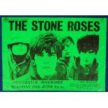 Music Poster, The Stone Roses, original 42 x 30 cm poster from 20th June 1989 Newcastle Riverside (