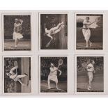 Cigarette cards, Churchman's, Lawn Tennis, 'l' size (set, 12 cards) (no 12 marked to back, rest
