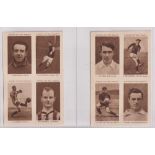 Trade cards, Boys' Magazine, Footballers & Sportsmen, (set, 64 cards, all in uncut blocks of 4 as