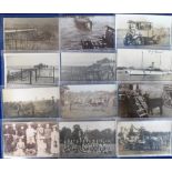 Postcards, Social History, a selection of approx. 18 RPs, inc. Worthing wrecked pier 1913 (3),