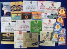 Soft drinks, cyder & spirit labels, Cameron's Lion Brewery, West Hartlepool, a comprehensive mixed