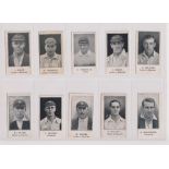 Trade cards, Barratt's, Cricketers, Footballers & Football Teams, 10 cards all Cricket, Hallows,