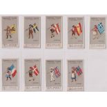 Trade cards, Fry's, two part set sets, National Flags (14/15, missing no 10) & Birds & Their Eggs (