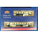 Model Railway, Bachmann boxed Class 411 4 car EMU Set, BR blue and grey scale 1:76/00 (boxed gd)