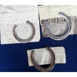 Horseracing memorabilia, three aluminium horseracing plates, one each from Racehorse 'Celeric'