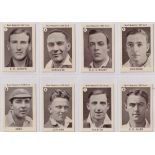 Trade cards, Boys' Magazine, Zat Cards (Cricketers), 'M' size (set, 11 cards) (vg)