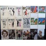 Postcards, a good mixed subject collection of approx. 67 cards inc. glamour, artists inc. Solomko (