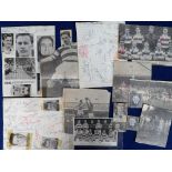 Football autographs, Reading FC, a selection of signed cuttings 1954/55 - 1956/57 inc. Daily Express